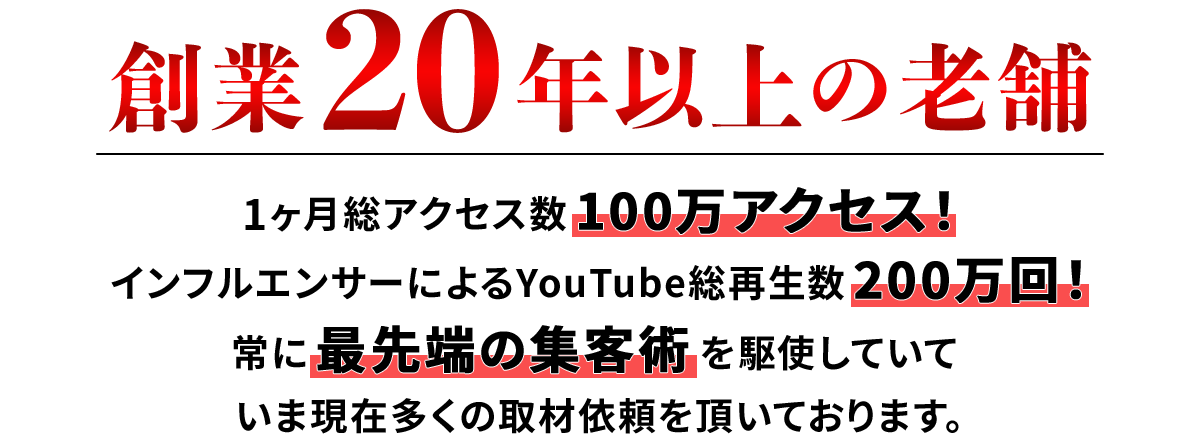 創業20年以上の老舗