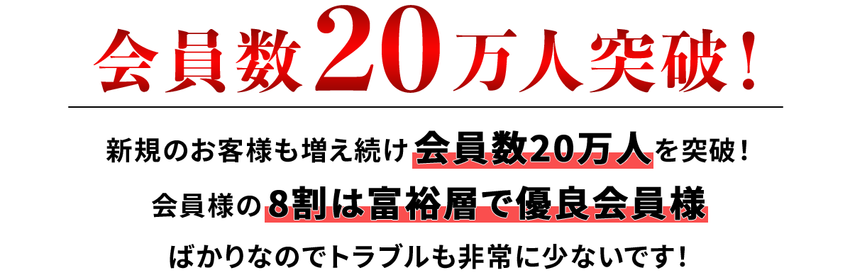 会員数20万人突破！